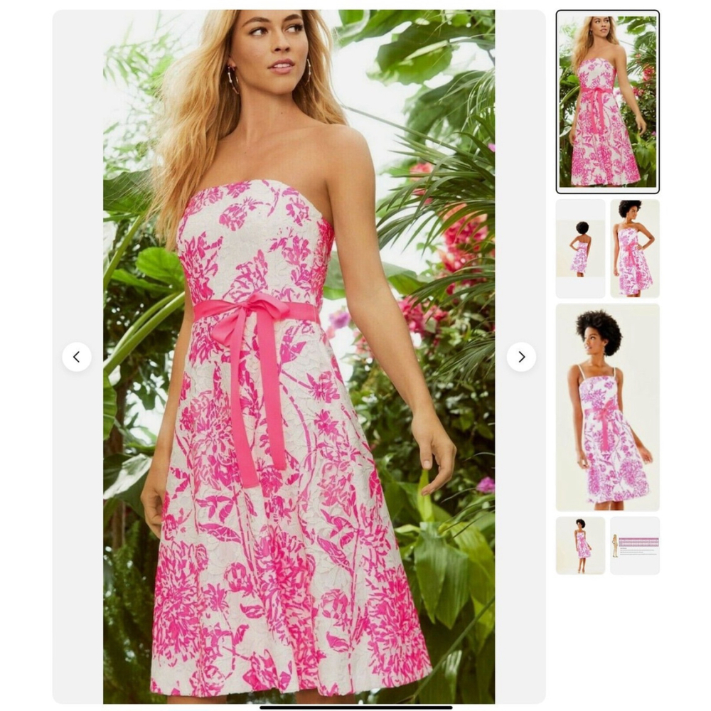 New Lilly Pulitzer Sienna Dress Resort White Caliente